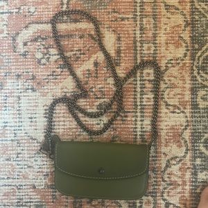 Coach leather wristlet/ crossbody pouch